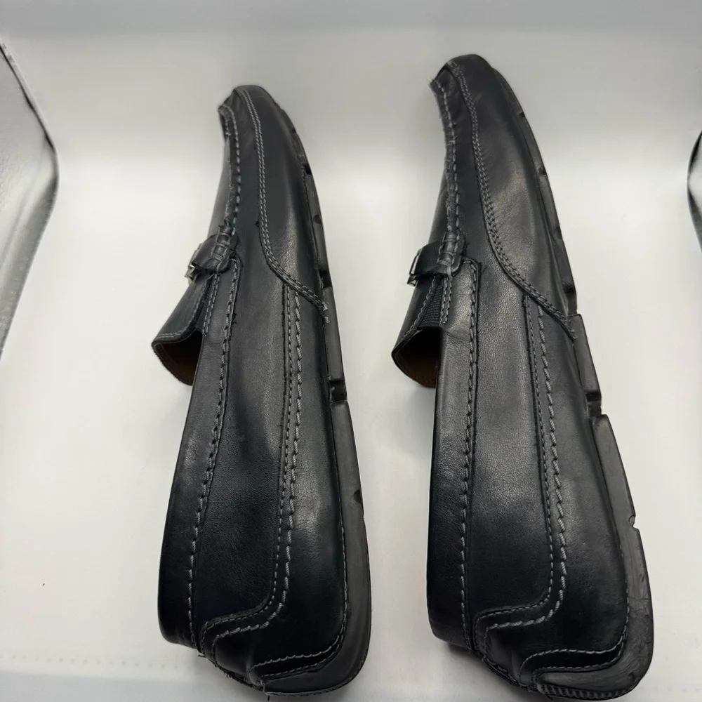 Clark’s Men's Black Leather Loafers Slip-On Dress‎ Loafers Black Size 11.5